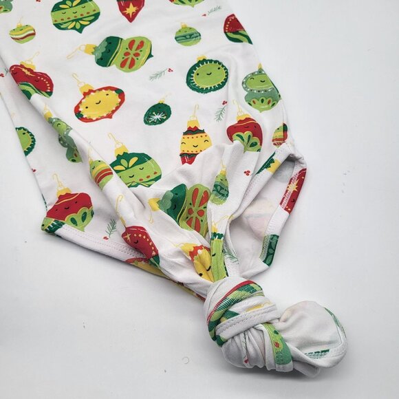 ANGEL DEAR Holiday Shiny Bright Ornaments Bamboo Knotted Sleep Gown 0-3M - Picture 2 of 6